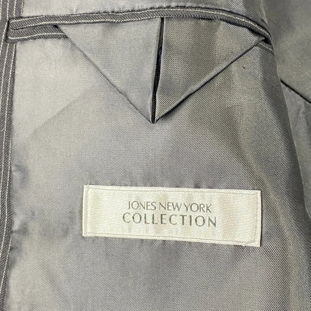 Jones New York Collection Men's L‎ 48 Pinstripe Wool Suit Jacket and Pants Set